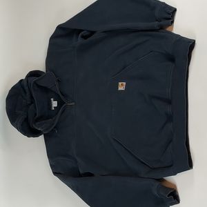 Carhartt blue LOOSE FIT HEAVYWEIGHT QUARTER-ZIP Sweatshirt Size Large tall